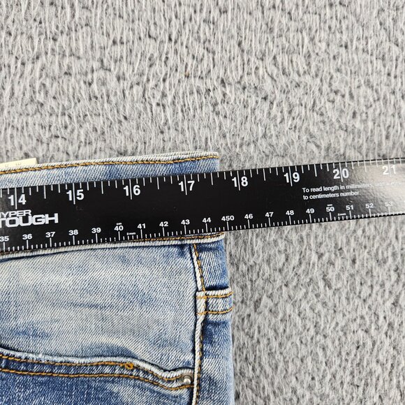 mnml Jeans Mens 34 Blue X203 Stretch Denim Distressed Ripped Slim Fit - Picture 8 of 16